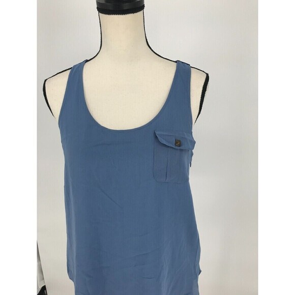 Michael Kors Women’s Size 4 Blouse Top Sleeveless Blue Side Zipper - Picture 5 of 13